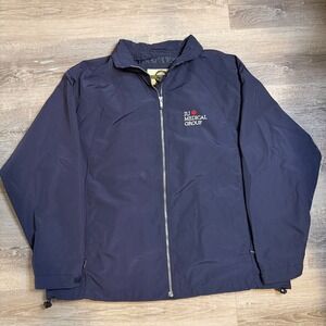 North End Navy Blue IU Medical Group Windbreaker Jacket Womens XL Full Zip